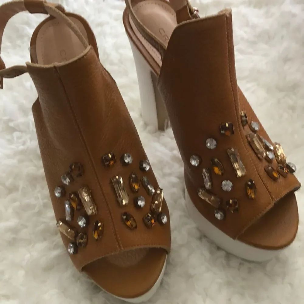 Genuine Leather super high platform sandra’s  7